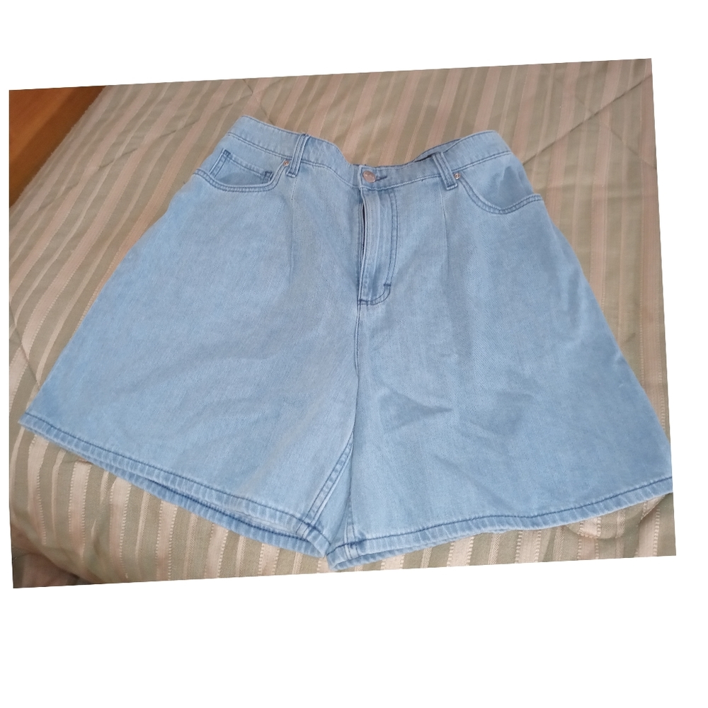 Vintage Granola Girl Y2K 90s Lee Mom Jean Very High Rise Shorts size 32▪ - Picture 5 of 9